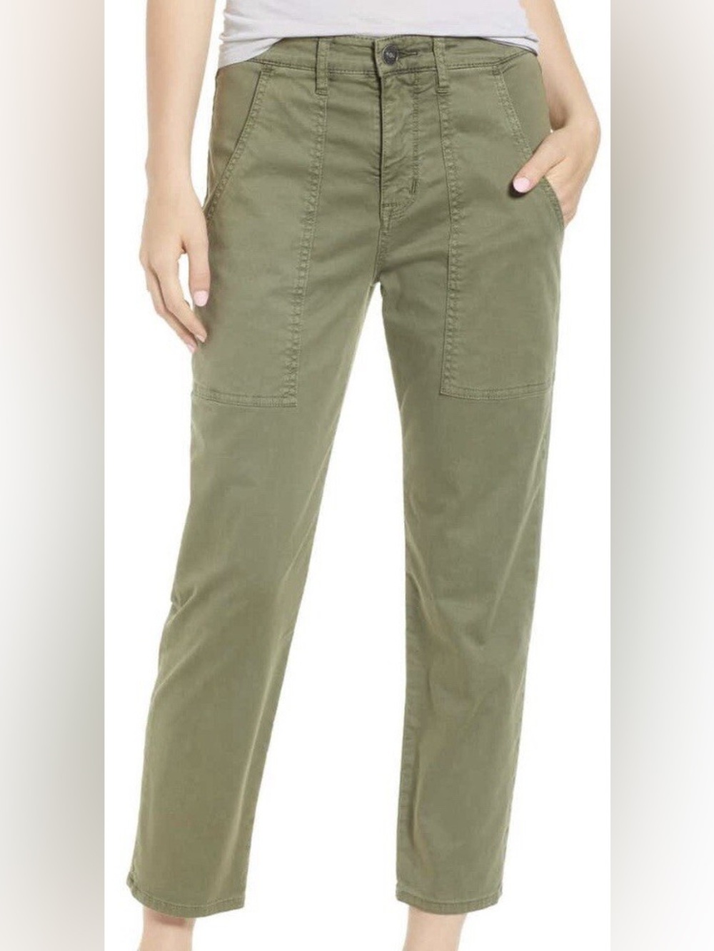 Hudson Straight Leg Utility Green Pants (28)